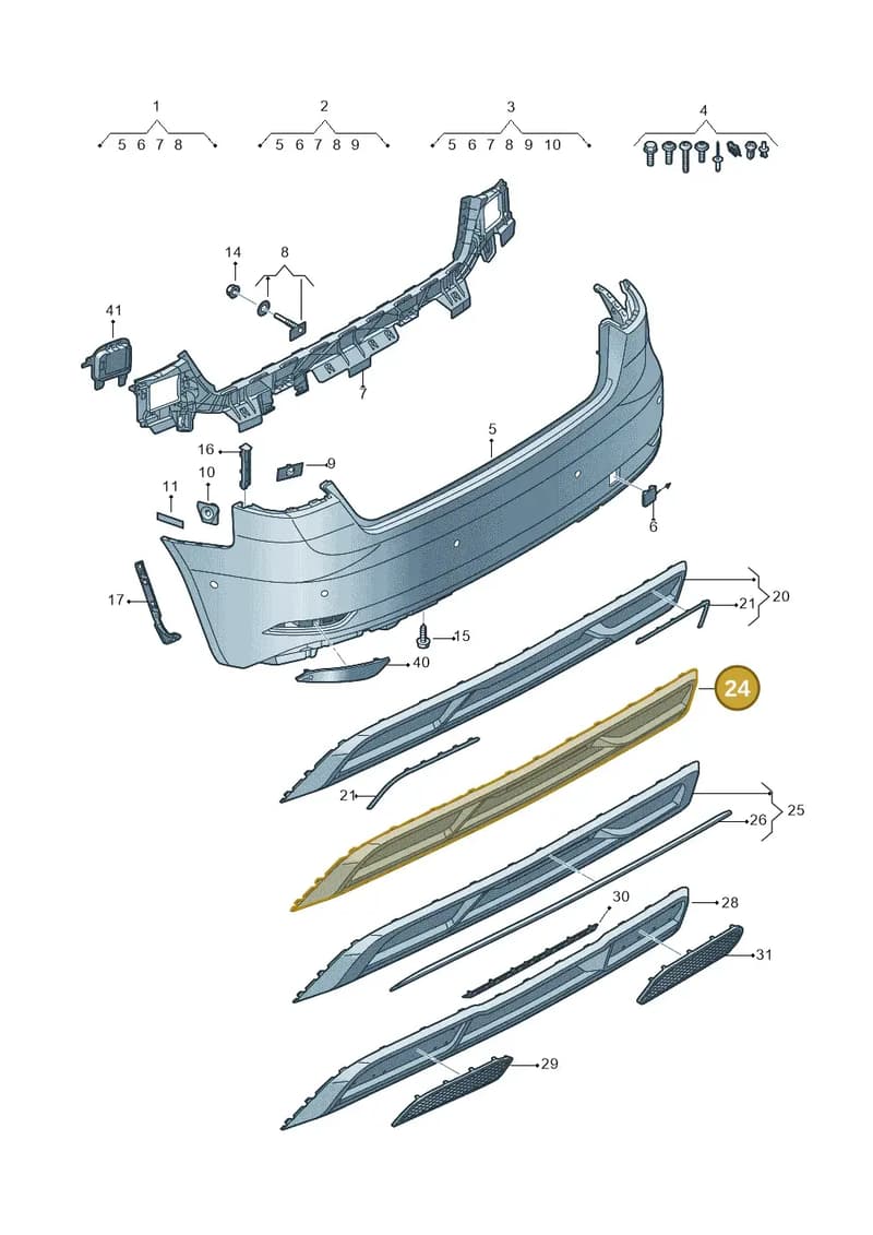 8V4807521J9B9 — Audi A3 Sportback (2016-2020) diagram 890807720, position 24