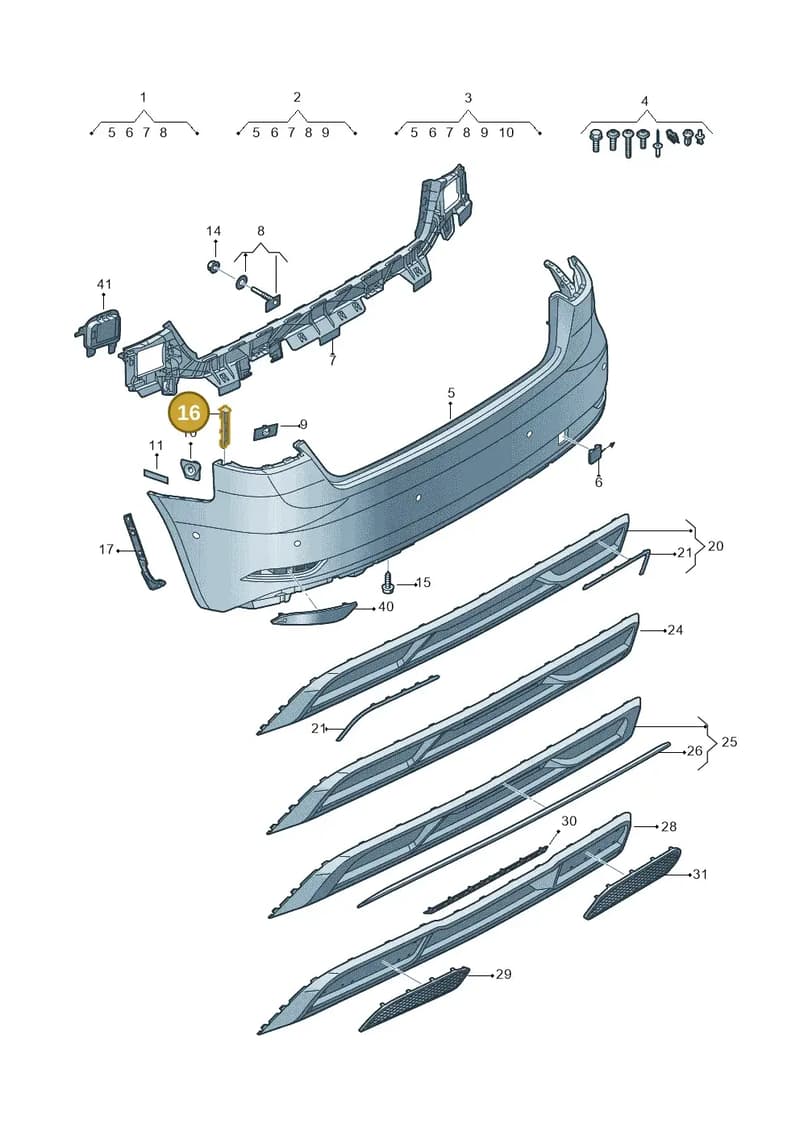 8V4807740C — Audi A3 Sportback (2016-2020) diagram 890807720, position 16