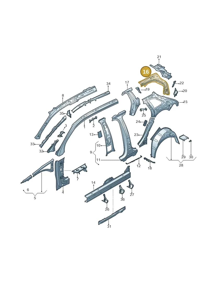 8V4810206D — Audi A3 Sportback (2016-2020) diagram 745809110, position 16