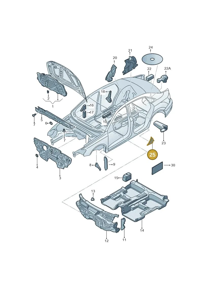 8V4810525 — Audi A3 Limousine 2.0 (2015-2016) diagram 886863200, position 25