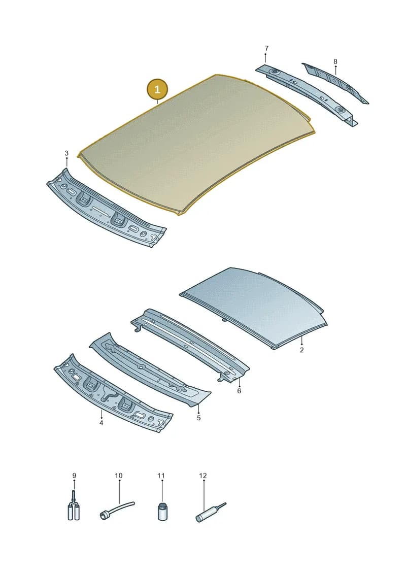 8V4817111A — Audi RS3 Sportback (2015-2016) diagram 708817100, position 1