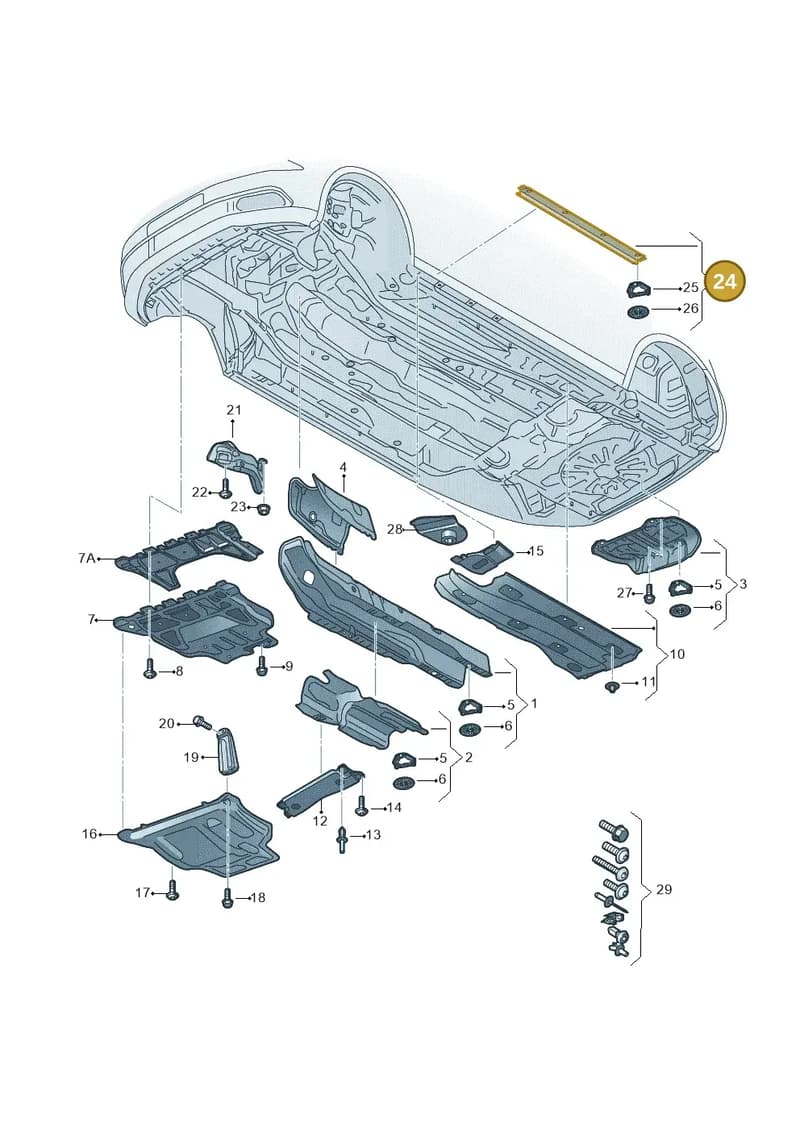 8V4825102 — Audi A3 Sportback (2012-2016) diagram 745825100, position 24