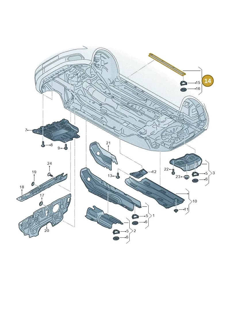 8V4825102 — Audi RS3 Limousine (2017-2020) diagram 853825000, position 14