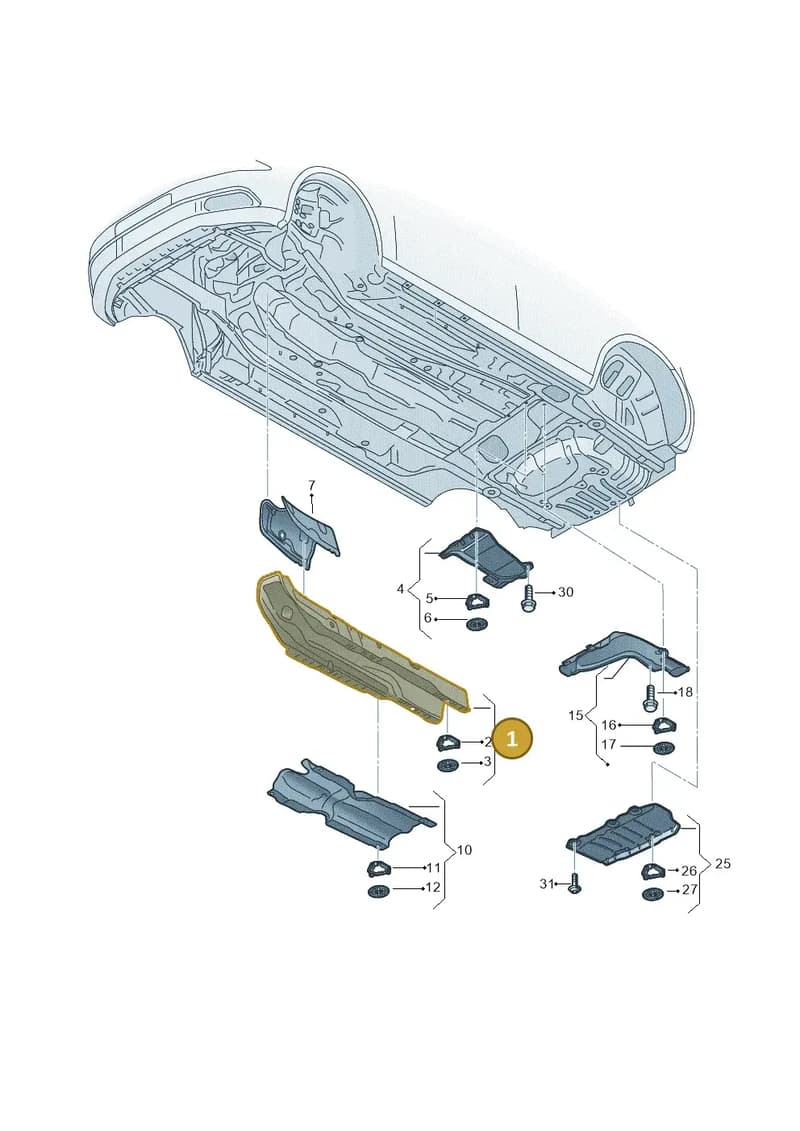 8V4825662E — Audi A3 Sportback (2019-2025) diagram 596825500, position 1