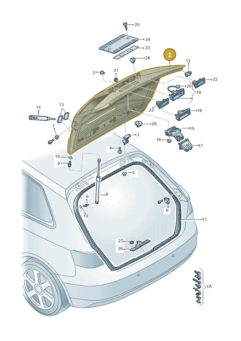 8V4827025D — Audi RS3 Limousine (2017-2020) diagram 745827100, position 1