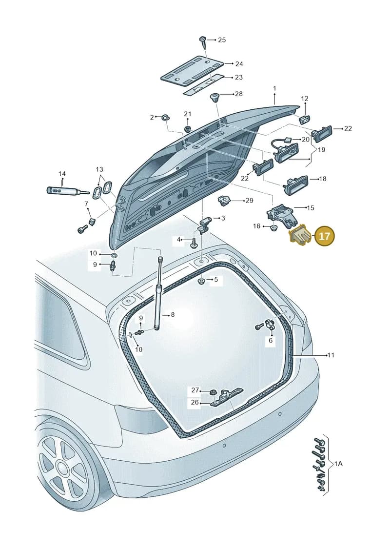 8V4827520 — Audi RS3 Limousine (2017-2020) diagram 745827100, position 17