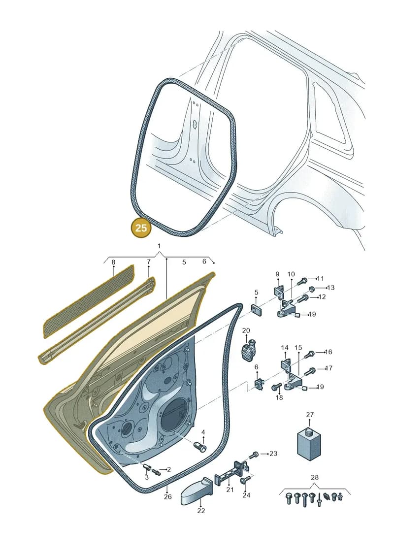 8V4833721C — Audi RS3 Limousine (2017-2020) diagram 890833100, position 25
