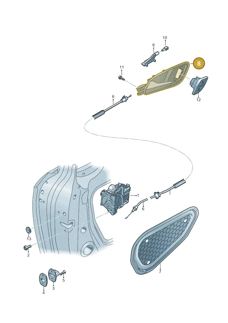 8V4839019H4PK — Audi RS3 Sportback (2015-2016) diagram 745839350, position 8