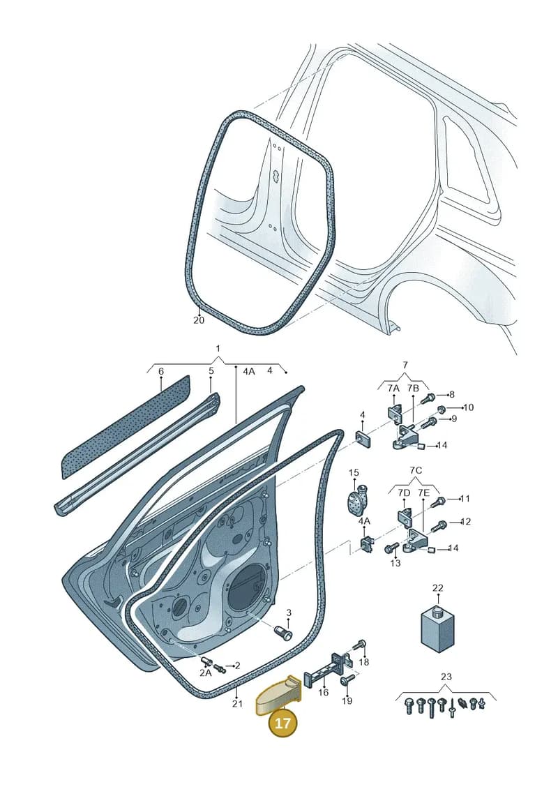 8V4839267 — Audi A3 Sportback (2012-2016) diagram 745833100, position 17