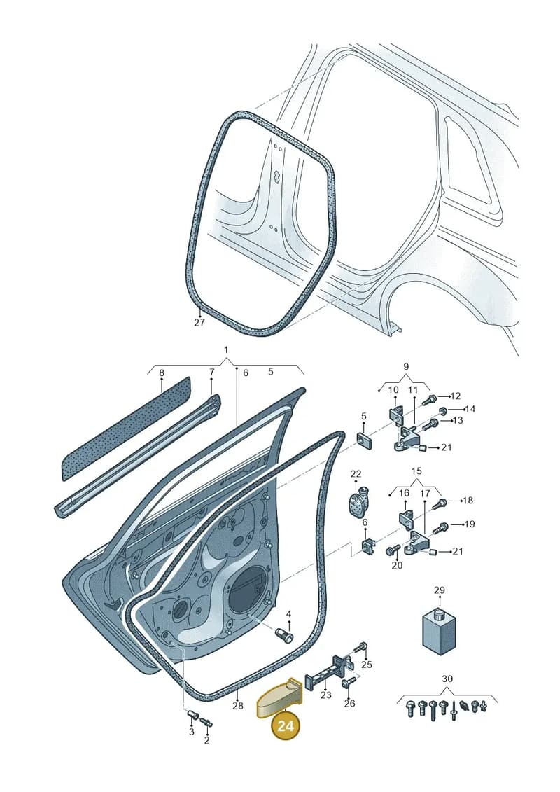 8V4839267 — Audi RS3 Sportback (2015-2016) diagram 858833100, position 24