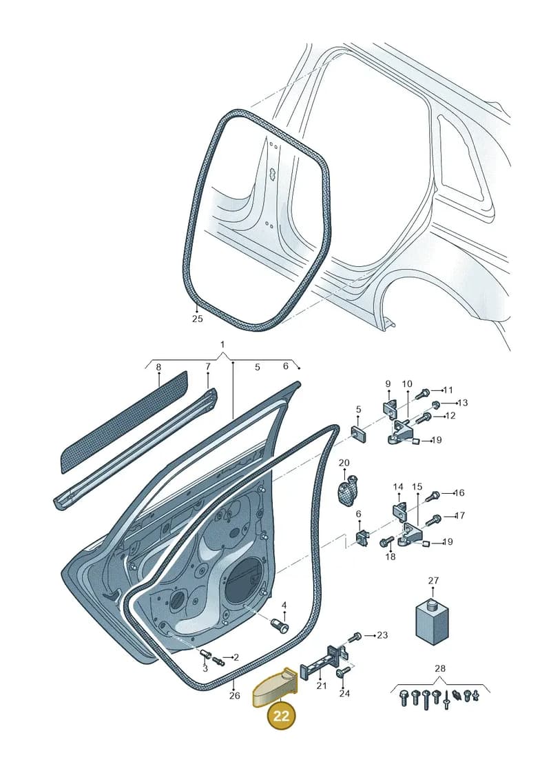 8V4839267 — Audi RS3 Limousine (2017-2020) diagram 890833100, position 22
