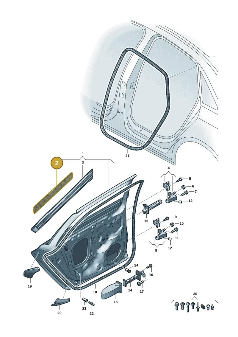 8V4839989 — Audi A5 Limousine (2024-2025) diagram 8wk833010, position 2