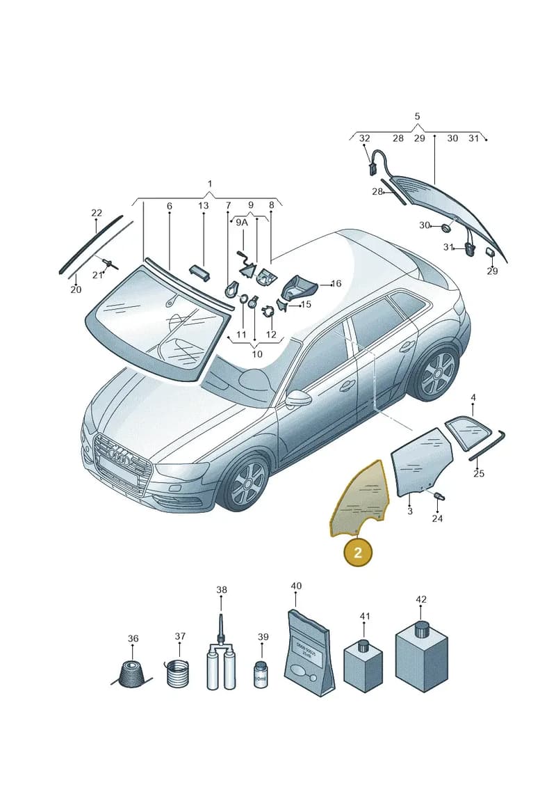 8V4845201A — Audi RS3 Limousine (2017-2020) diagram 745845100, position 2