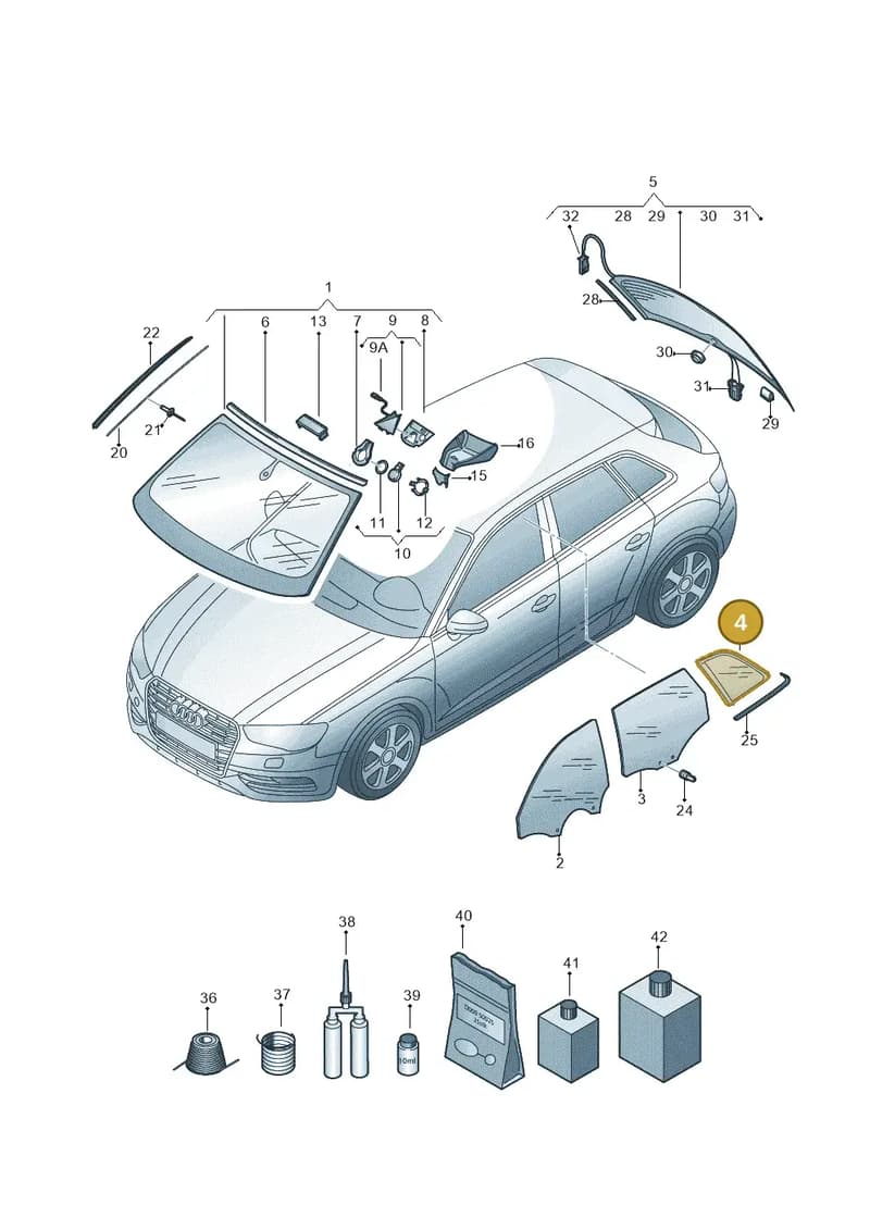 8V4845299ANVB — Audi RS3 Limousine (2017-2020) diagram 745845100, position 4