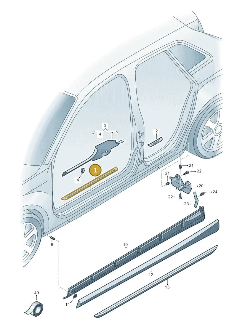 8V4853491M9B9 — Audi A3 Limousine 2.0 (2015-2016) diagram 745000040, position 1