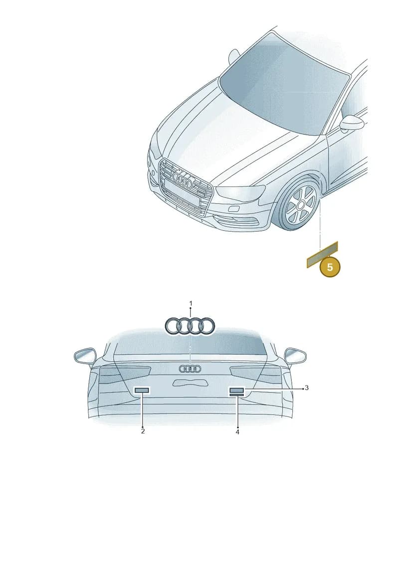 8V4853601A2ZZ — Audi A3 Sportback (2016-2020) diagram 745853700, position 5