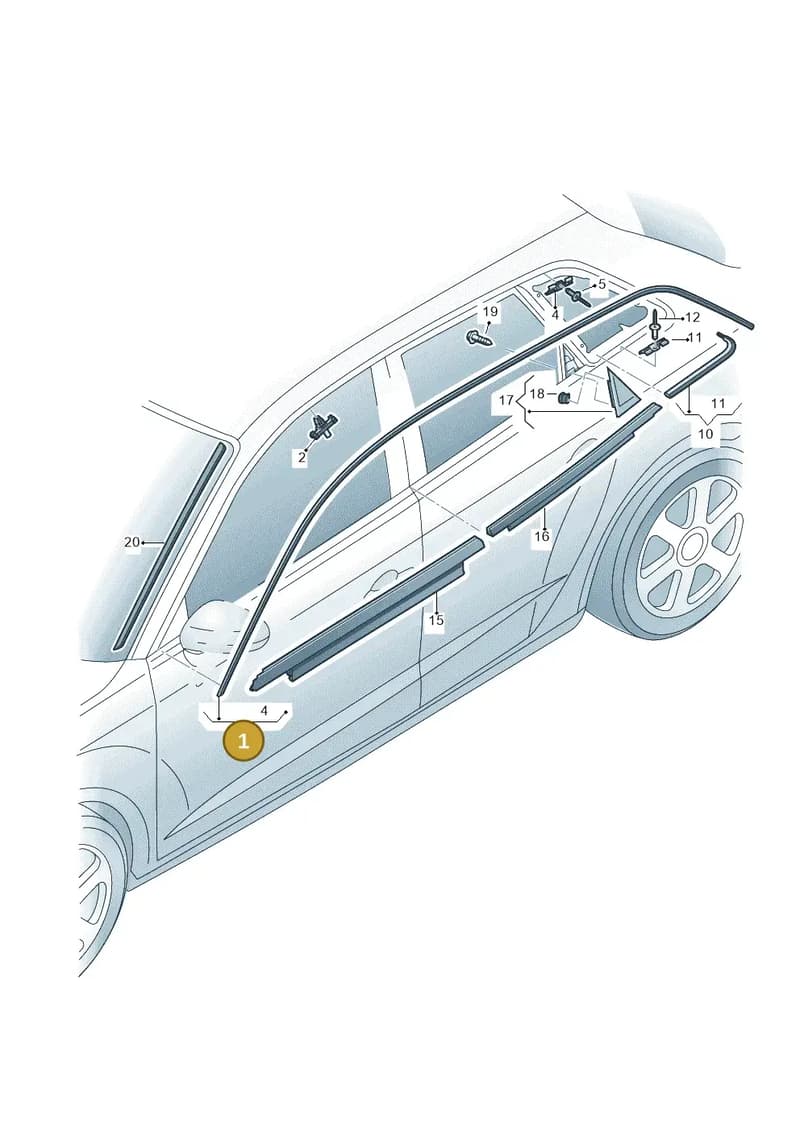 8V4853704CT94 — Audi RS3 Sportback (2015-2016) diagram 858853100, position 1