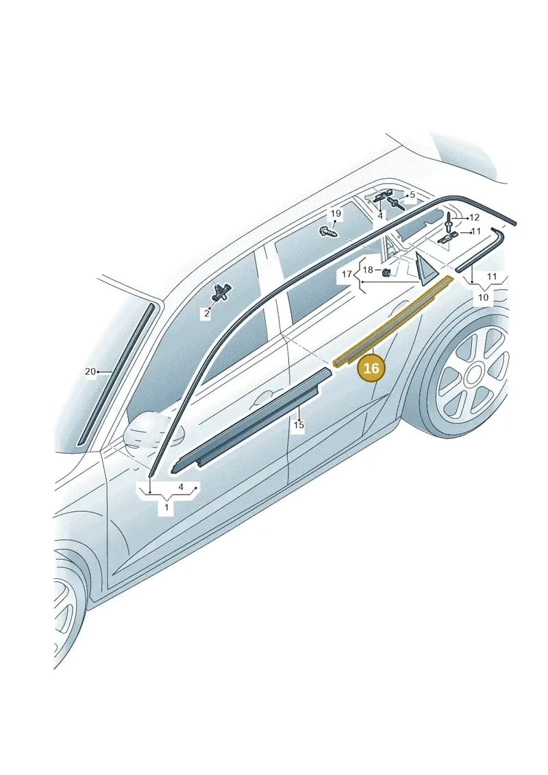 8V4853764AT94 — Audi RS3 Sportback (2015-2016) diagram 858853100, position 16