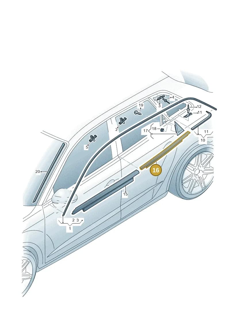 8V4853764D1L1 — Audi RS3 Limousine (2017-2020) diagram 853853100, position 16