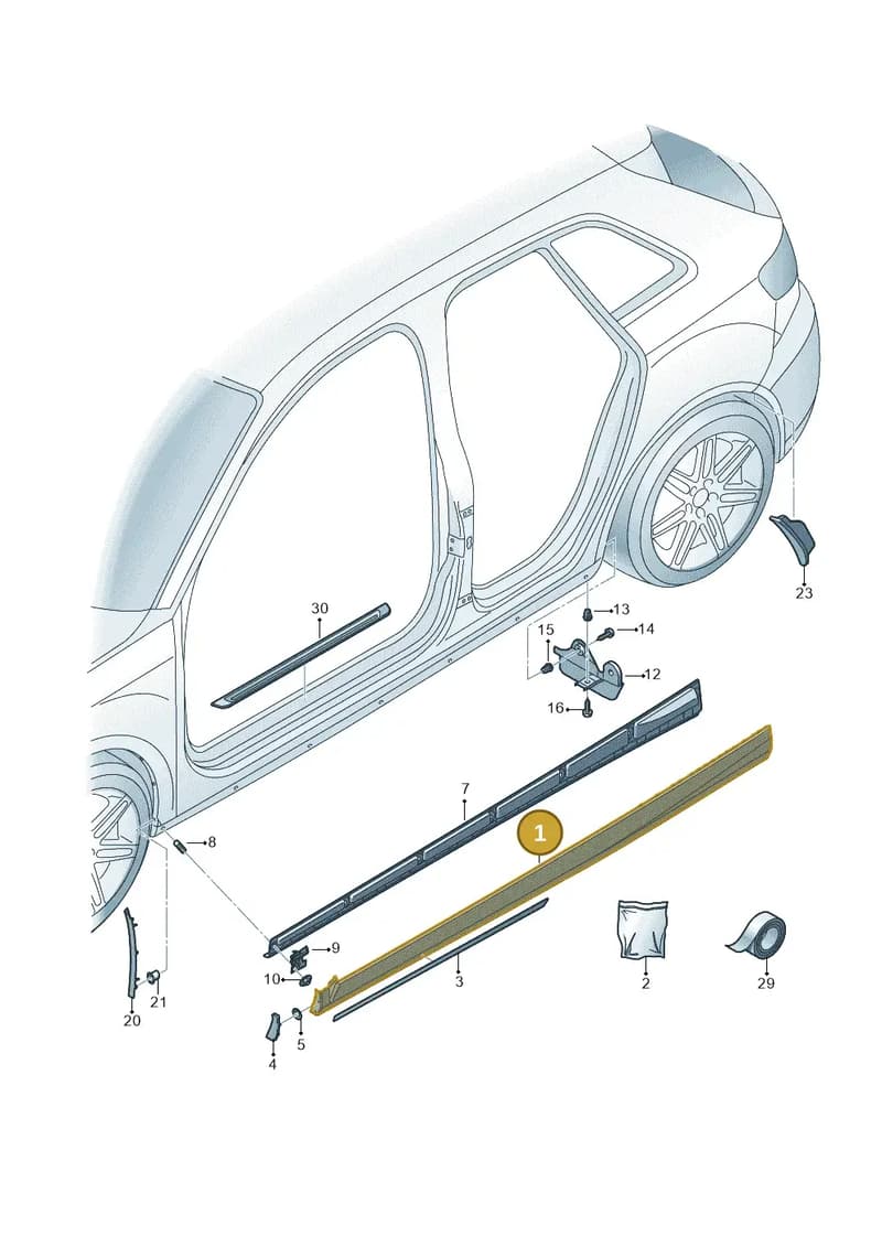 8V4853859AGRU — Audi RS3 Limousine (2017-2020) diagram 853853000, position 1