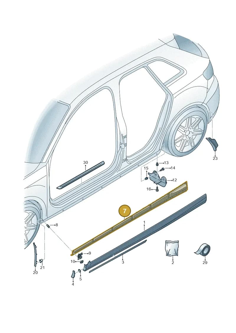 8V4854536A — Audi RS3 Limousine (2017-2020) diagram 853853000, position 7