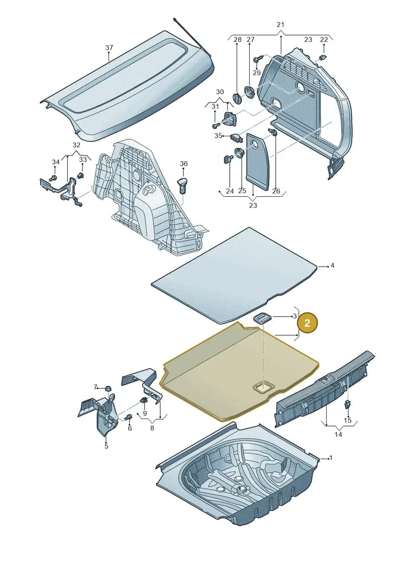 8V4861529EGW8 — Audi RS3 Limousine (2017-2020) diagram 745863800, position 2