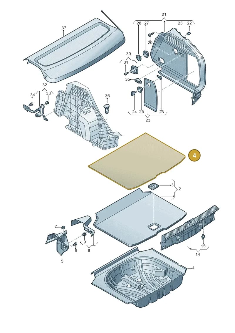 8V4862559AQA5 — Audi RS3 Limousine (2017-2020) diagram 745863800, position 4