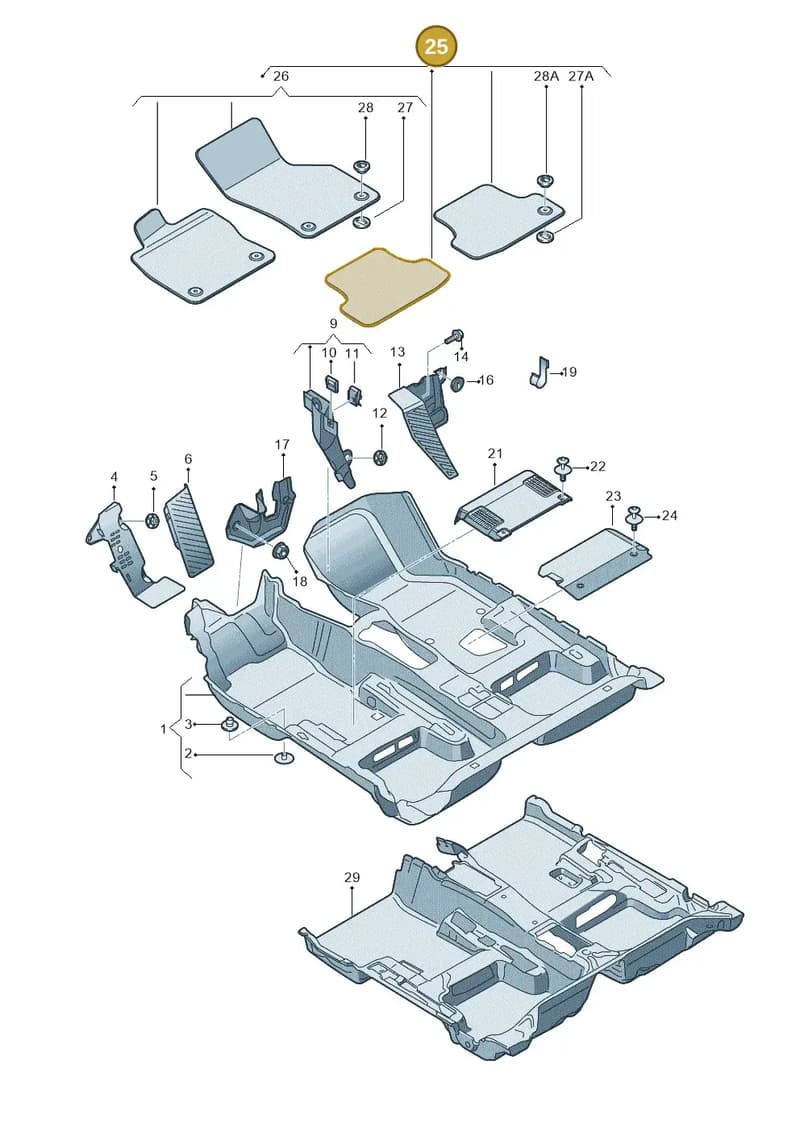 8V4863012EMUK — Audi RS3 Limousine (2017-2020) diagram 778863000, position 25
