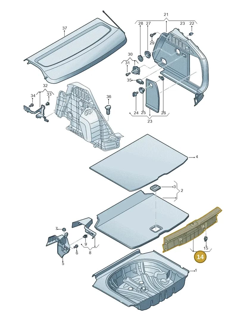 8V4863471J4PK — Audi RS3 Limousine (2017-2020) diagram 745863800, position 14