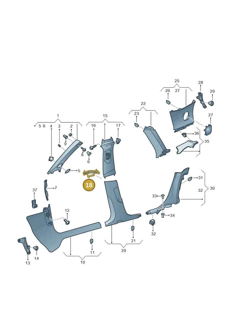 8V4867192 — Audi RS3 Limousine (2017-2020) diagram 853867650, position 18