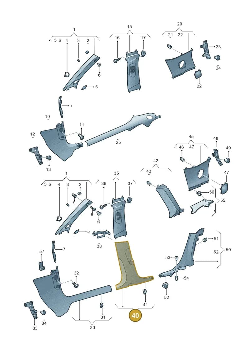 8V48672394PK — Audi A3 Sportback (2012-2016) diagram 745867650, position 40