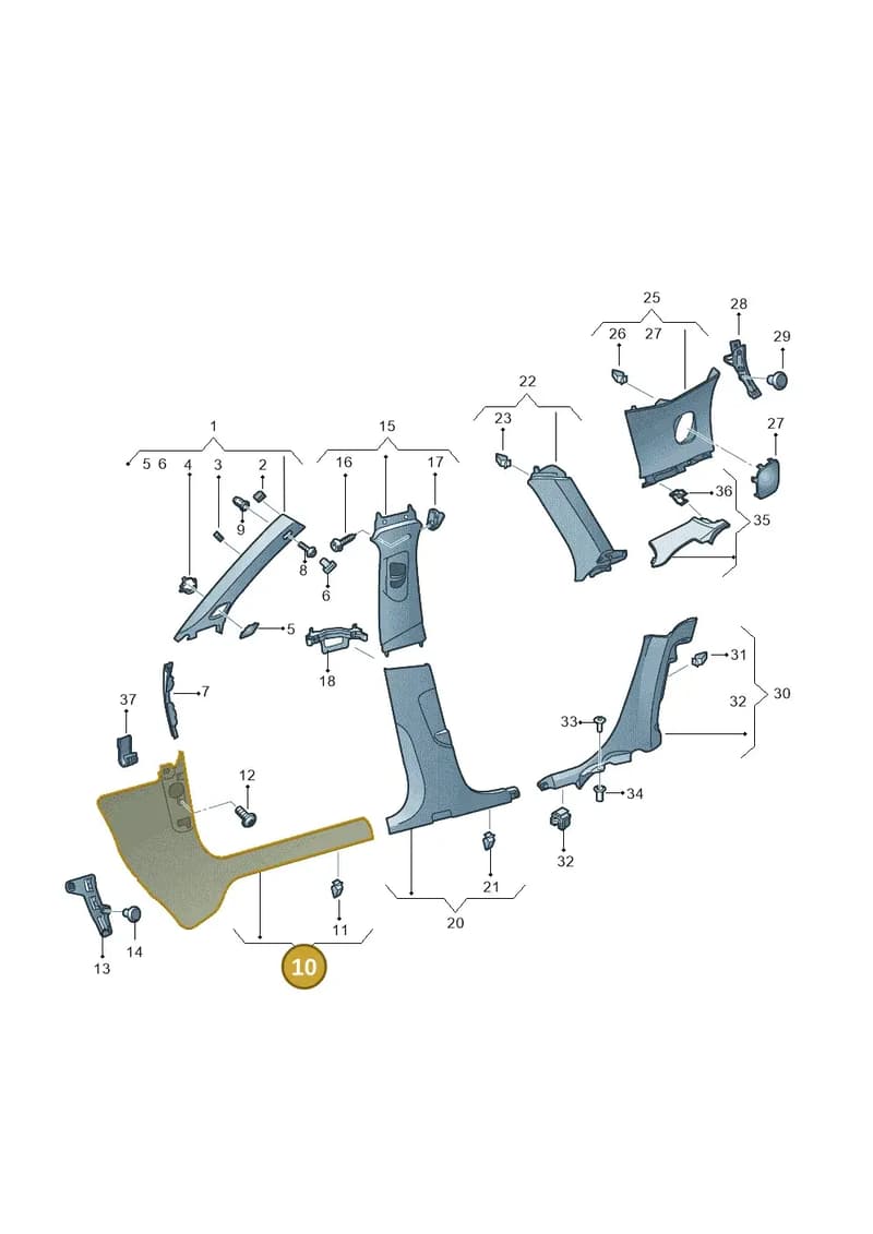 8V4867272A4PK — Audi RS3 Limousine (2017-2020) diagram 853867650, position 10