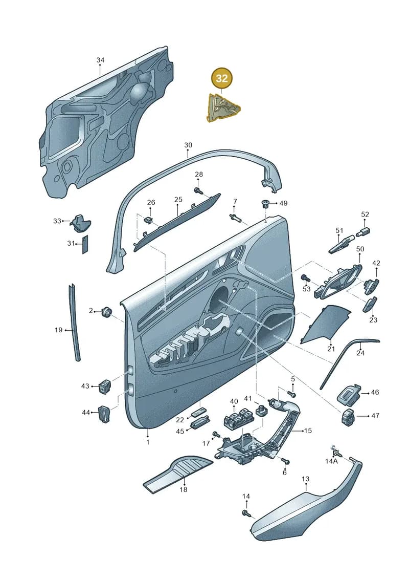 8V4867367 — Audi RS3 Limousine (2017-2020) diagram 890867100, position 32
