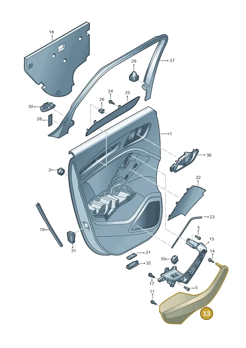 8V4867373QJ4 — Audi RS3 Sportback (2015-2016) diagram 745867400, position 13