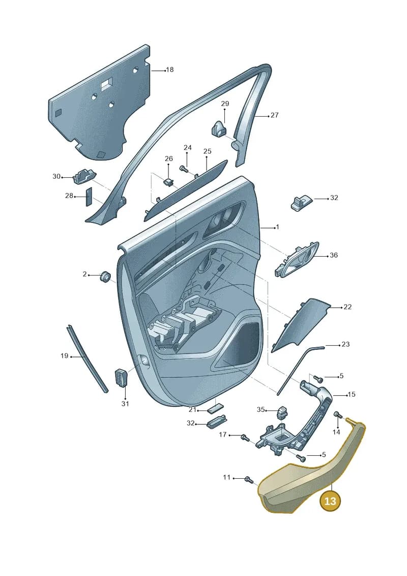8V4867373QJ4 — Audi A3 Sportback 1.4 (2014-) diagram 785867040, position 13