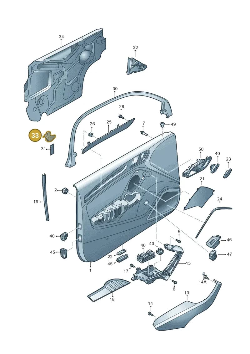 8V4867382 — Audi RS3 Sportback (2015-2016) diagram 745867100, position 33
