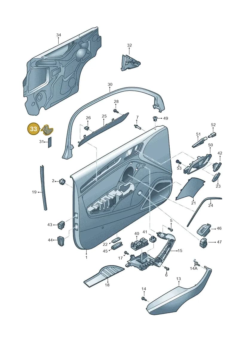 8V4867382 — Audi RS3 Limousine (2017-2020) diagram 890867100, position 33