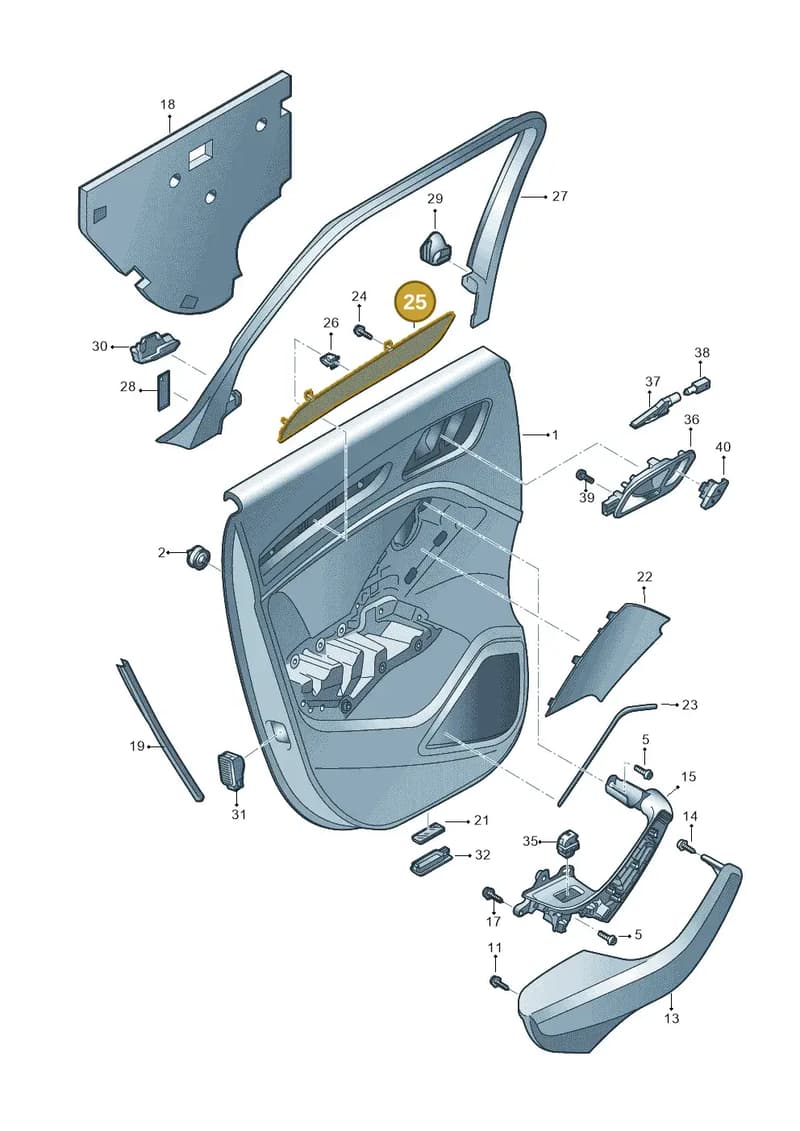 8V4867419J6T3 — Audi RS3 Limousine (2017-2020) diagram 890867400, position 25