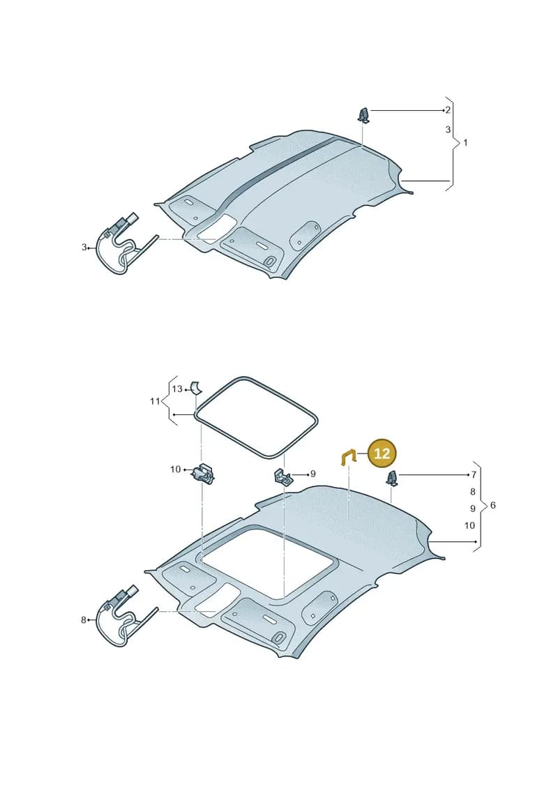 8V4867483 — Audi RS3 Limousine (2017-2020) diagram 853867550, position 12