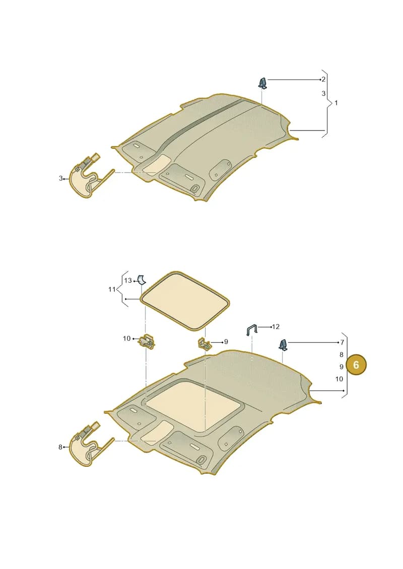 8V4867505CYS3 — Audi RS3 Limousine (2017-2020) diagram 853867550, position 6