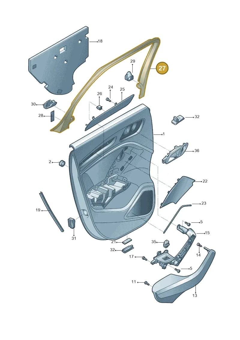 8V48676724PK — Audi A3 Sportback 1.4 (2014-) diagram 785867040, position 27