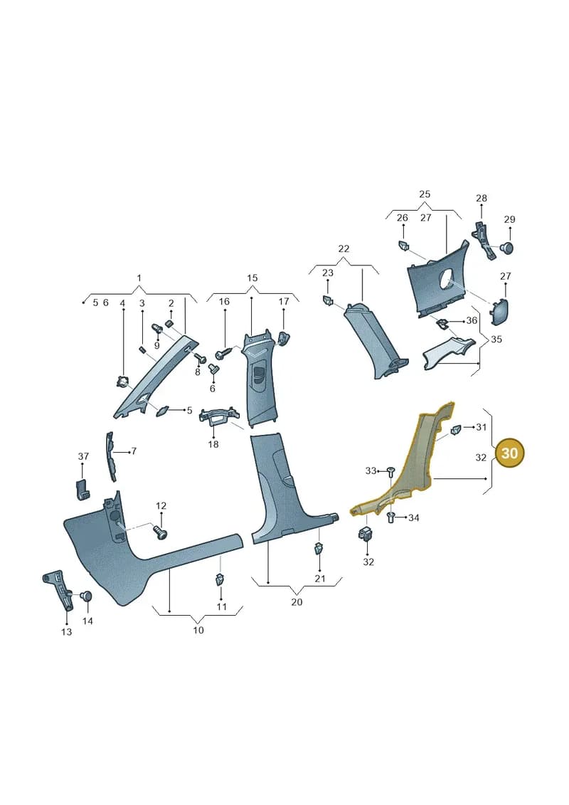 8V4867767A4PK — Audi RS3 Limousine (2017-2020) diagram 853867650, position 30