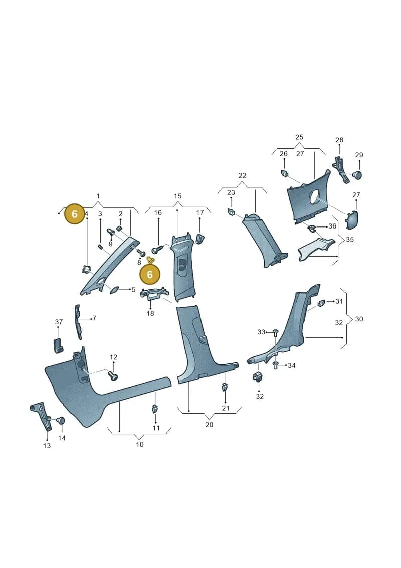 8V4868172MG6 — Audi RS3 Limousine (2017-2020) diagram 853867650, position 6