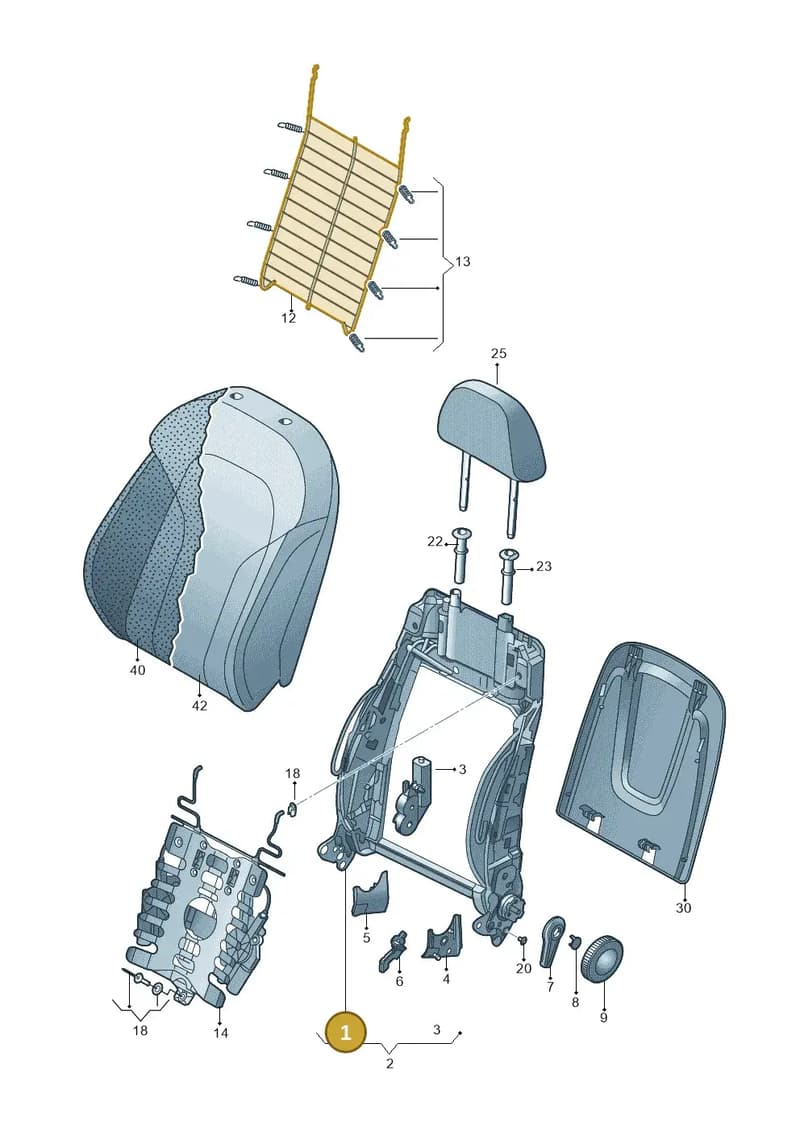 8V4881515A — Audi Q3 (2014-2019) diagram 728881500, position 1