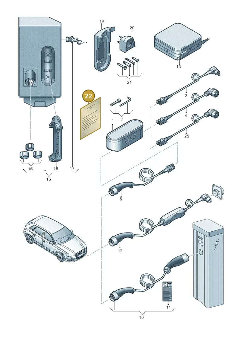 8V4900015A — Audi A3 Sportback (2016-2020) diagram 890970000, position 22