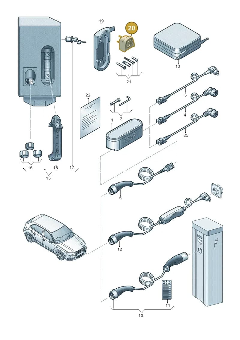 8V4915515C — Audi A3 Sportback (2016-2020) diagram 890970000, position 20