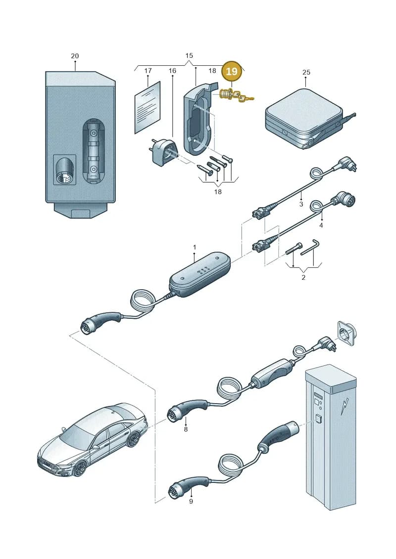 8V4915798BS03 — Audi A6 2.0 (2018-) diagram 838970000, position 19