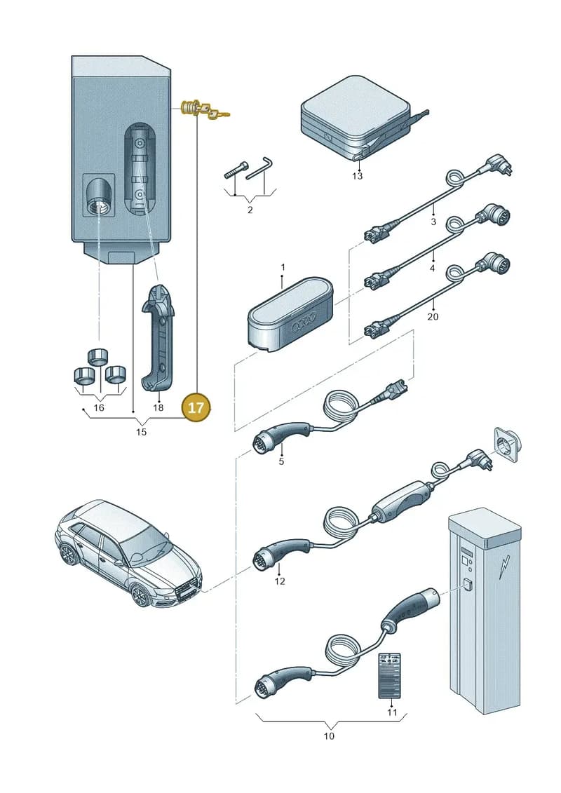 8V4915798S06 — Audi A3 Sportback (2012-2016) diagram 745971600, position 17