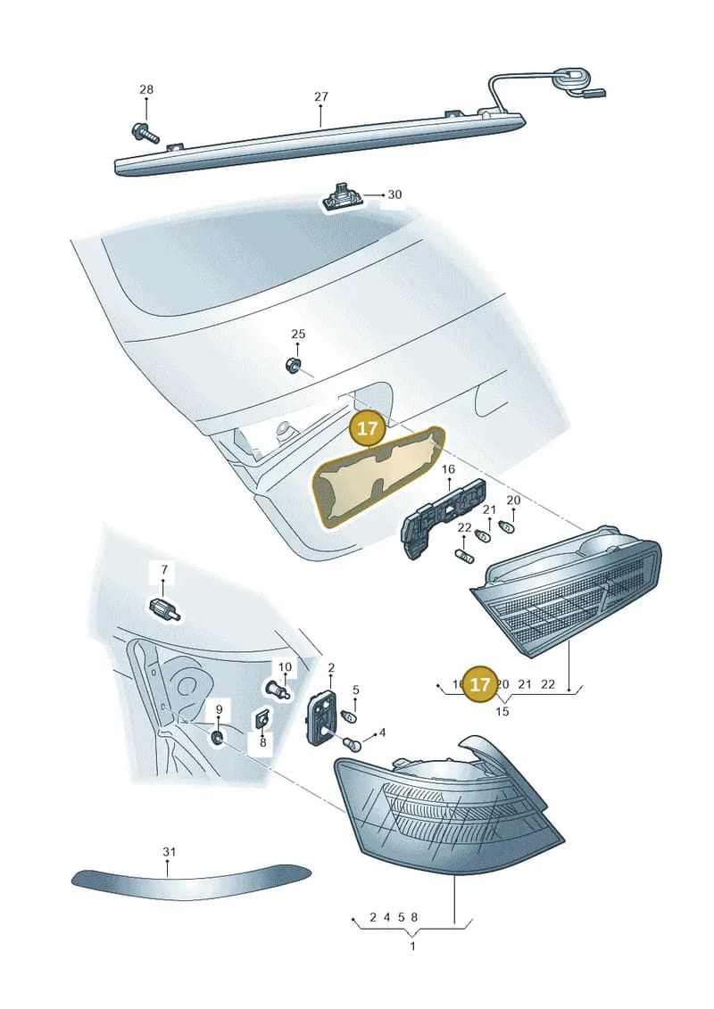 8V4945192B — Audi RS3 Limousine (2017-2020) diagram 745945000, position 17