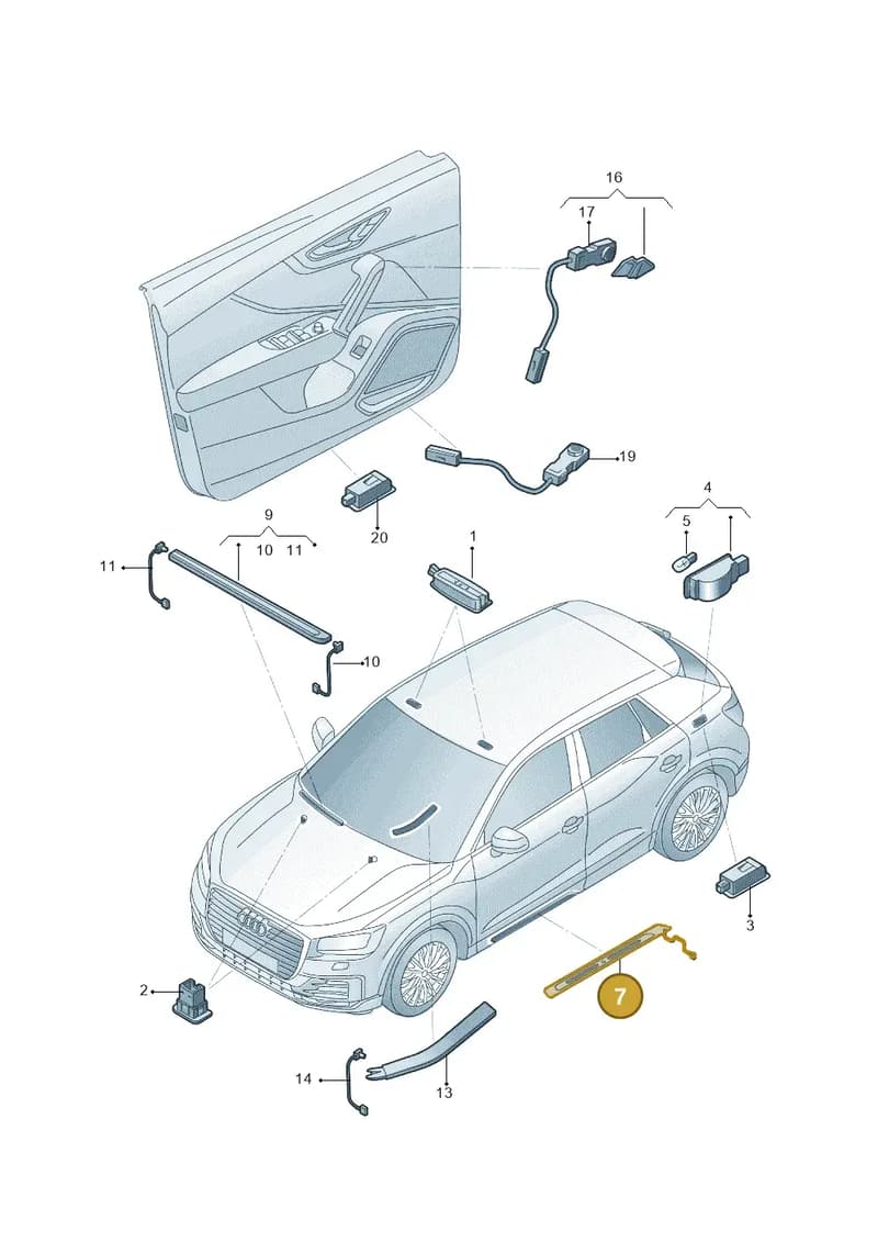 8V4947417 — Audi Q2 1.4 (2018-) diagram 582947010, position 7